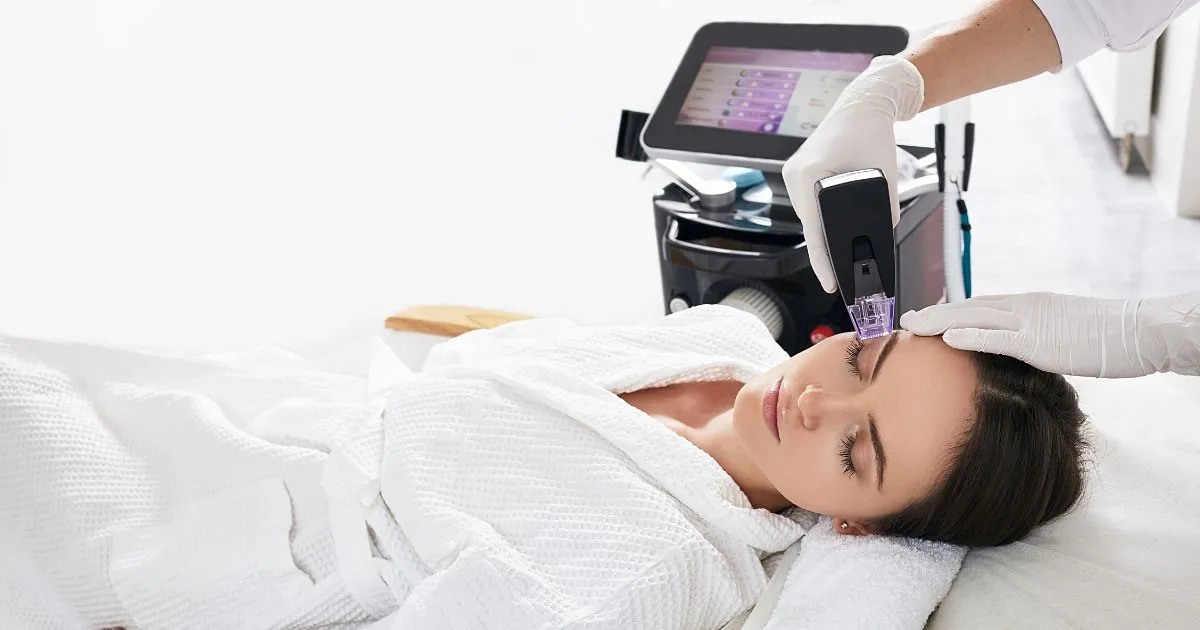 Morpheus8 treatment on face in Tulsa, OK